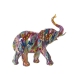 Dekorativ figur Alexandra House Living Multifarvet Plastik Elefant 10 x 23 x 22 cm