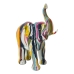 Dekorativ Figur Alexandra House Living Flerfarget Plast Elefant Maling 10 x 23 x 22 cm