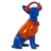 Dekorativ Figur Alexandra House Living Blå Oransje Plast Hund Hodetelefoner 14 x 26 x 18 cm