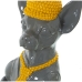 Figurine Décorative Alexandra House Living Jaune Gris Plastique Chien Cravate 12 x 16 x 30 cm