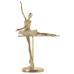 Dekorativ Figur Alexandra House Living Gyllen Plast Ballerina 16 x 27 x 39 cm