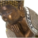 Deko-Figur Alexandra House Living Weiß Gold Acryl Kunststoff Melamine Buddha 14 x 9 x 20 cm