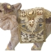 Decorative Figure Alexandra House Living Golden Plastic Elephant 12 x 22 x 27 cm