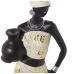 Dekorativ figur Alexandra House Living Hvid Plastik Afrikansk kvinde 11 x 14 x 51 cm