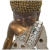 Decoratieve figuren Alexandra House Living Wit Gouden Acryl Plastic Melamine Boeddha 14 x 9 x 20 cm