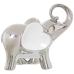 Statua Decorativa Alexandra House Living Bianco Ceramica Elefante Argentato 12 x 25 x 22 cm