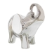 Figurine Décorative Alexandra House Living Blanc Céramique Eléphant Argenté 12 x 25 x 22 cm