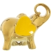 Decoratieve figuren Alexandra House Living Geel Keramisch Olifant Gouden 12 x 25 x 22 cm