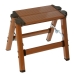 Folding Stool Alexandra House Living Brown 33 x 29 x 16 cm