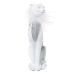 Figurine Décorative Alexandra House Living Blanc Argenté Plastique Léopard 12 x 15 x 27 cm