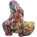 Decoratieve figuren Alexandra House Living Multicolour Plastic Gorilla Graffiti 18 x 21 x 23 cm Kom