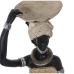 Statua Decorativa Alexandra House Living Argentato Plastica Africana 12 x 14 x 53 cm