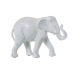 Figura Decorativa Alexandra House Living Branco Plástico Elefante 10 x 18 x 24 cm