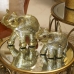 Decoratieve figuren Alexandra House Living Gouden Acryl Plastic Melamine Olifant