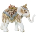 Dekorativ Figur Alexandra House Living Hvit Gyllen Plast Elefant 12 x 21 x 27 cm