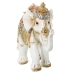 Figurine Décorative Alexandra House Living Blanc Doré Plastique Eléphant 12 x 21 x 27 cm