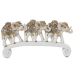 Statua Decorativa Alexandra House Living Bianco Dorato Plastica Elefante 9 x 15 x 27 cm