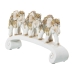 Decoratieve figuren Alexandra House Living Wit Gouden Plastic Olifant 9 x 15 x 27 cm