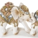 Decoratieve figuren Alexandra House Living Wit Gouden Plastic Olifant 9 x 15 x 27 cm