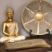 Deko-Figur Alexandra House Living Gold Acryl Kunststoff Melamine Buddha