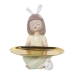 Figurine Décorative Alexandra House Living Jaune Plastique Oreilles 12 x 13 x 26 cm Plateau