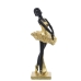 Decoratieve figuren Alexandra House Living Zwart Gouden Acryl Plastic Melamine Ballerina 12 x 11 x 27 cm