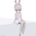 Figurine Décorative Alexandra House Living Rose Plastique Lapin Oreilles 11 x 15 x 31 cm