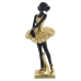 Figurine Décorative Alexandra House Living Noir Doré Acrylique Plastique Mélamine Ballerine 12 x 11 x 27 cm