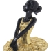 Figurine Décorative Alexandra House Living Noir Doré Acrylique Plastique Mélamine Ballerine 12 x 11 x 27 cm