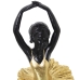 Decoratieve figuren Alexandra House Living Zwart Gouden Acryl Plastic Melamine Ballerina 10 x 9 x 30 cm