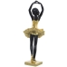 Decoratieve figuren Alexandra House Living Zwart Gouden Acryl Plastic Melamine Ballerina 10 x 9 x 30 cm