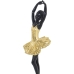 Decoratieve figuren Alexandra House Living Zwart Gouden Acryl Plastic Melamine Ballerina 10 x 9 x 30 cm