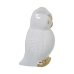 Decorative Figure Alexandra House Living White Golden Ceramic Owl 16 x 16 x 27 cm