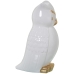 Figurine Décorative Alexandra House Living Blanc Doré Céramique Hibou 20 x 20 x 33 cm