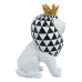 Figurine Décorative Alexandra House Living Blanc Doré Plastique Lion Couronne 17 x 23 x 29 cm