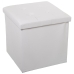 Puff Alexandra House Living Bianco Ecopelle 45 x 45 x 45 cm Pieghevole