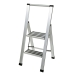 2-step folding ladder Alexandra House Living Grey Aluminium 44 x 94 x 51 cm