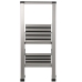 2-step folding ladder Alexandra House Living Grey Aluminium 44 x 94 x 51 cm