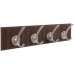 Wall mounted coat hanger Alexandra House Living Ruskea Nahka 60 x 9 x 12 cm