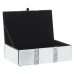 Caja-Joyero Alexandra House Living Gris Cristal Espejo 21 x 6 x 13 cm