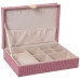 Smykkeskrin Alexandra House Living Pink Tekstil 28 x 7 x 20 cm