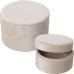 Set of decorative boxes Alexandra House Living Cream Textile 2 Pieces