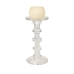 Candleholder Romimex Transparent Glass 13 x 35 x 13 cm