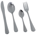 Stainless Steel Cutlery Set Alexandra House Living Grey Steel 24 Pieces