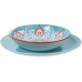 Tableware Alexandra House Living Blue Porcelain 27 x 1 x 27 cm