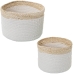 Set di Cesti Alexandra House Living 03778 Bianco vimini Rattan Fibra naturale (2 Unità)