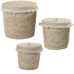 Conjunto de Cestos Alexandra House Living 03782 Castanho vime Rotim Fibra natural (3 Unidades)