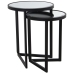 Jeu de 2 tables Alexandra House Living Noir Argenté