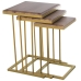 Set of 3 tables Alexandra House Living Brown Golden Wood