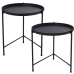 Jeu de 2 tables Alexandra House Living Noir